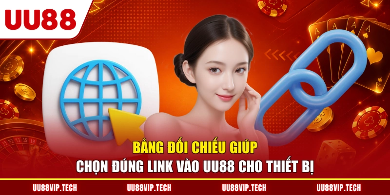 Bảng đối chiếu giúp chọn đúng link vào UU88 cho thiết bị