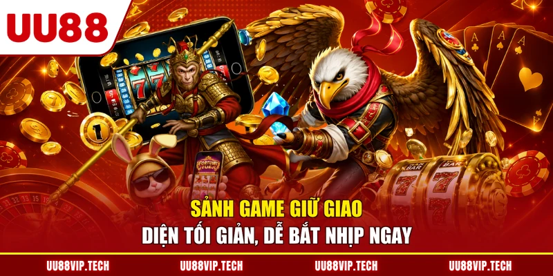 Sảnh game giữ giao diện tối giản, dễ bắt nhịp ngay